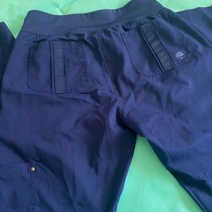 Purple label healing hands yoga scrub pants.